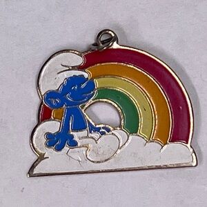 Vintage 1980s Smurf necklace charm